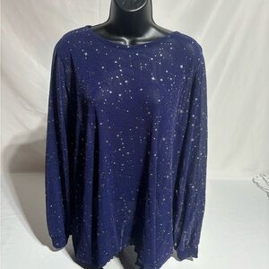 Elegant Midnight Star Breezy Blouse